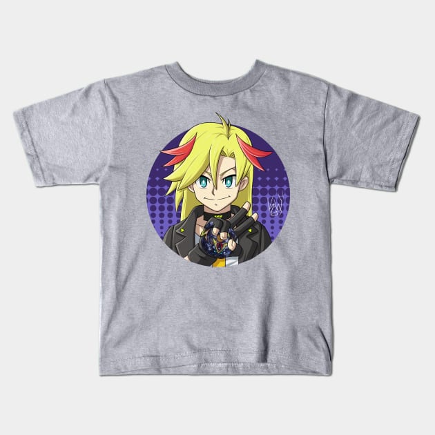 Zac the Sunrise from Beyblade Burst Kids T-Shirt by Kaw_Dev